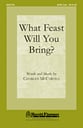 What Feast Will You Bring? SATB choral sheet music cover